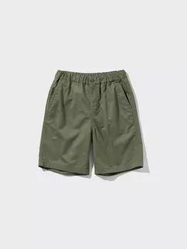 Легкие шорты твил Uniqlo, цвет 56 зеленый