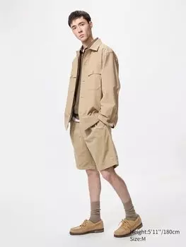 Легкие шорты вельвет Uniqlo, бежевый