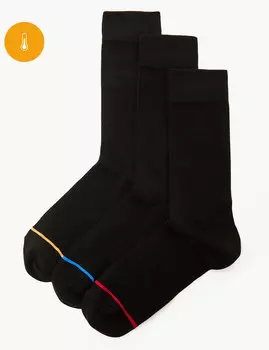 Легкие термоноски Heatgen, 3 шт. Marks & Spencer, серый микс