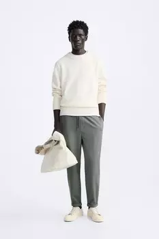 Легкие в уходе брюки jogger wist ZARA, оливково-зеленый
