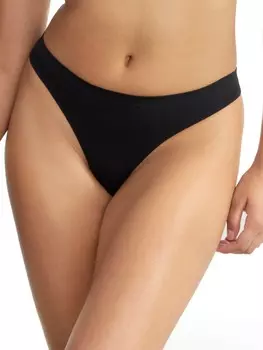 Легкие женские бесшовные стринги Bare на каждый день, цвет Black Ribbed