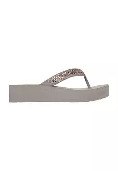 Легкие женские шлепанцы Skechers Cali со стразами SKECHERS, цвет Tpe Taupe Mitobuc