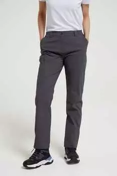 Легкие женские треккинговые брюки с защитой от растяжения и ультрафиолетом Mountain Warehouse, серый