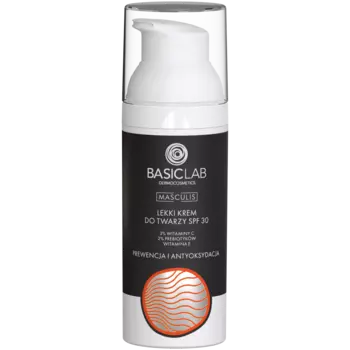 Легкий антиоксидантный крем для лица с spf30 Basiclab Masculis Men, 50 мл