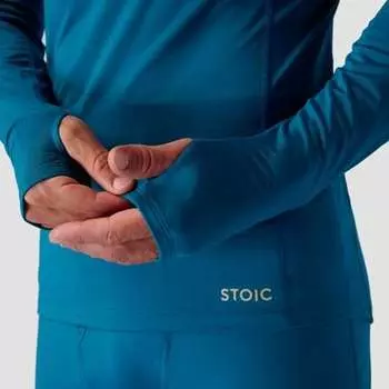 Легкий базовый слой из полиэстера с молнией 1/4 – мужской Stoic, цвет Ink Blue