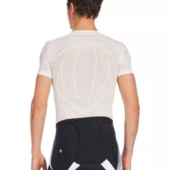 Легкий базовый слой трубчатой вязки с короткими рукавами мужской Giordana, белый