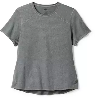 Легкий базовый топ с круглым вырезом — женские размеры больших размеров REI Co-op, серый