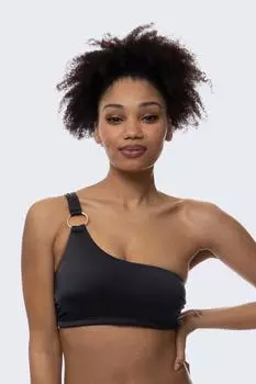 Легкий бикини-топ на одно плечо с мягкой подкладкой Azores Debenhams, черный