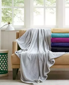 Легкий большой плюшевый плед Micro , 60 x 70 дюймов Intelligent Design, серый