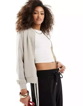 Легкий бомбер на молнии Vero Moda бежевого цвета