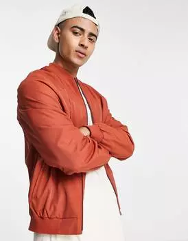 Легкий бомбер ржавого цвета ASOS DESIGN