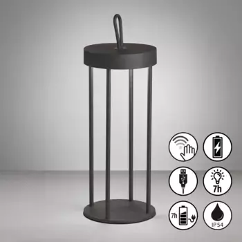 Легкий! BY FHL Настольная лампа для улицы "Kante" Easy! BY FHL 13,00 см, Высота: 36,00 см., черный