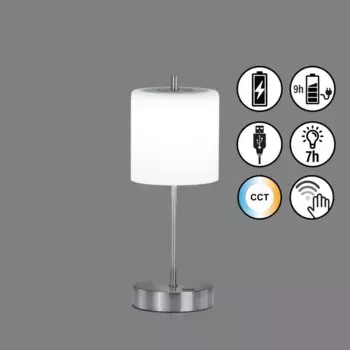 Легкий! BY FHL Светодиодная настольная лампа "Riva" Easy! BY FHL 13,00 см, Высота: 34,50 см., цвет nickelfarben