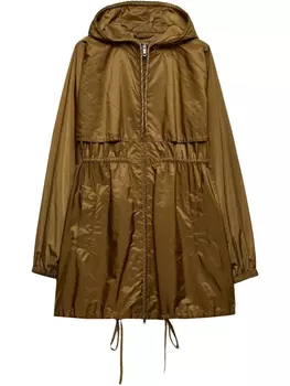 Легкий дождевик Prada из переработанного нейлона, коричневый