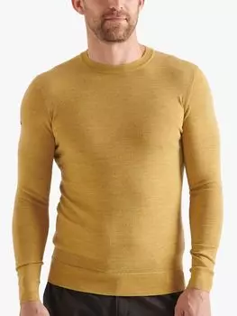 Легкий джемпер из мериносовой шерсти Superdry, темно-желто-желтый цвет