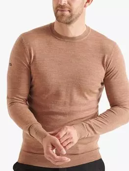 Легкий джемпер с круглым вырезом Superdry из мериносовой шерсти, бисквитный меланж