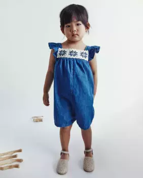 Легкий джинсовый комбинезон Sfera, синий