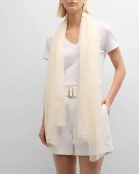 Легкий кашемировый шарф Faliero Sarti, цвет White