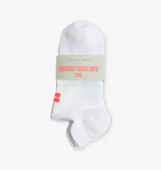 Легкий комплект из трех носков для тренировок из смеси органического хлопка Sweaty Betty, белый