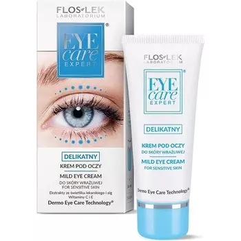 Легкий крем для глаз для чувствительной кожи 30 мл - уменьшает морщины и увлажняет, Floslek