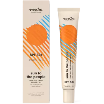 Легкий крем для лица и тела spf50 Resibo Sun To The People, 50 мл