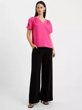 Легкий креповый топ French Connection, фуксия