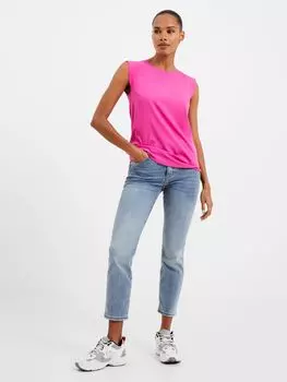 Легкий креповый топ French Connection с короткими рукавами, Wild Rosa