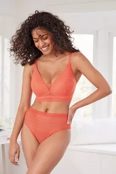 Легкий кружевной бюстгальтер без косточек dd Next, розовый