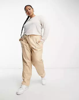 Легкий меланжевый топ с длинными рукавами ASOS DESIGN Curve