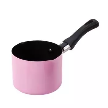 Легкий молочная кастрюля CANDeal на 550 мл, мини-подогреватель масла, кастрюля с антипригарным покрытием, подогреватель молока с двумя носиками, небольшая посуда с изолированной ручкой (розовая)