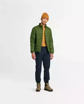 Легкий мужской пуховик с водоотталкивающей пропиткой Timberland, зеленый
