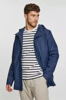 Легкий непромокаемый плащ с капюшоном Threadbare, синий