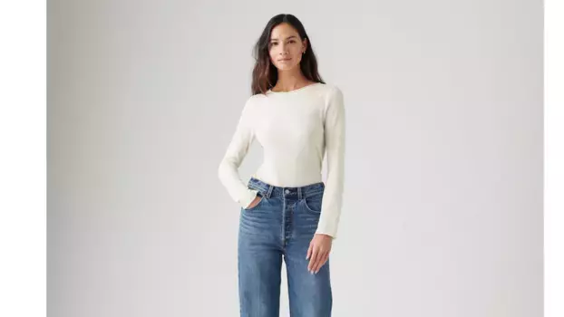 Легкий облегающий топ Levi's, белый