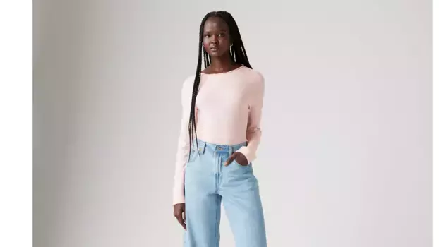 Легкий облегающий топ Levi's, розовый