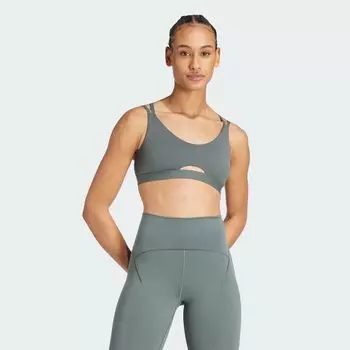 Легкий поддерживающий бюстгальтер All Me Luxe Adidas, цвет Legend Ivy