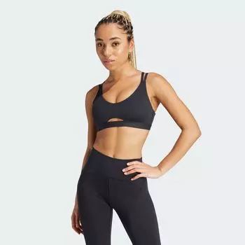 Легкий поддерживающий бюстгальтер All Me Luxe Adidas, цвет Black