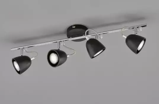 Легкий! Потолочные точечные светильники "Gemma" BY FHL, 4 лампы, лампа GU10 | Сменный светодиод Easy! BY FHL Высота: 16 см, черный