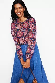 Легкий принт сверху Boden, синий