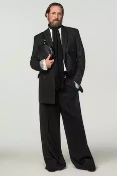 Легкий шерстяной шарф x Stefano Pilati ZARA, черный