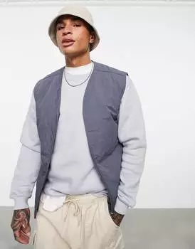 Легкий стеганый жилет серого цвета ASOS DESIGN