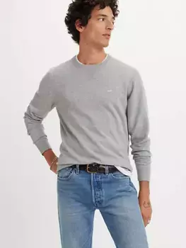 Легкий свитер с изображением дома Levi's, серый