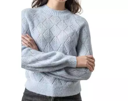 Легкий свитер с круглым вырезом в стиле «Пуантель» в цвете «Glacier» Lilla P