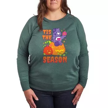 Легкий свитшот из френч-терри больших размеров Care Bears Halloween Tis The Season Licensed Character, цвет Heather Green