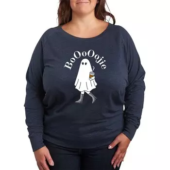 Легкий свитшот из френч терри Boojie Ghost больших размеров Licensed Character, цвет Heather Blue