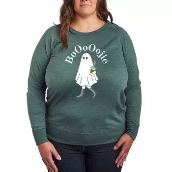 Легкий свитшот из френч терри Boojie Ghost больших размеров Licensed Character, цвет Heather Green