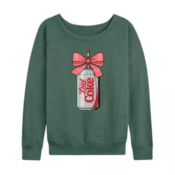 Легкий свитшот из френч-терри для женщин Diet Coke Can Bow Bow Licensed Character, цвет Heather Green