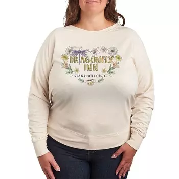 Легкий свитшот из френч-терри Gilmore Girls Dragonfly Inn больших размеров Licensed Character, бежевый