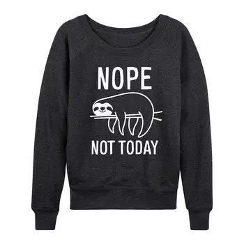 Легкий свитшот из френч-терри размера плюс Nope Not Today Sloth Licensed Character, цвет Heather Charcoal