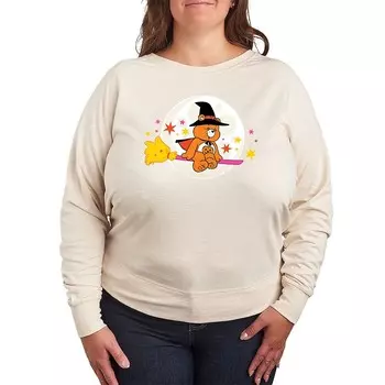 Легкий свитшот из френч терри размера плюс Care Bears Halloween Witch Licensed Character, бежевый