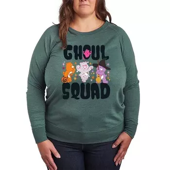 Легкий свитшот из френч терри размера плюс Care Bears Halloween Ghoul Squad Licensed Character, цвет Heather Green